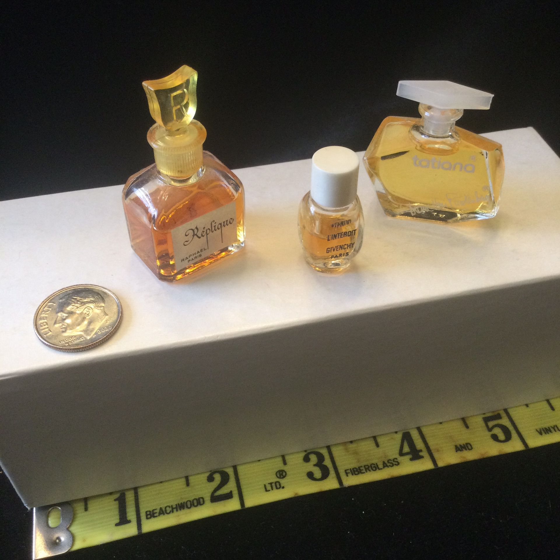 Vtg 1970’s  Perfume Bottles Collectible Minis - Replique, L’interdit, Tatiana