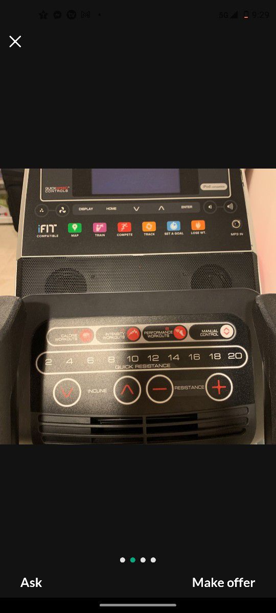 PROFORM 9.0 ET ELLIPTICAL MACHINE ( LIKE NEW & DELIVERY AVAILABLE TODAY)