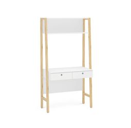 Bedroom Desk with Open Shelf Scandinavian Design Thumbnail
