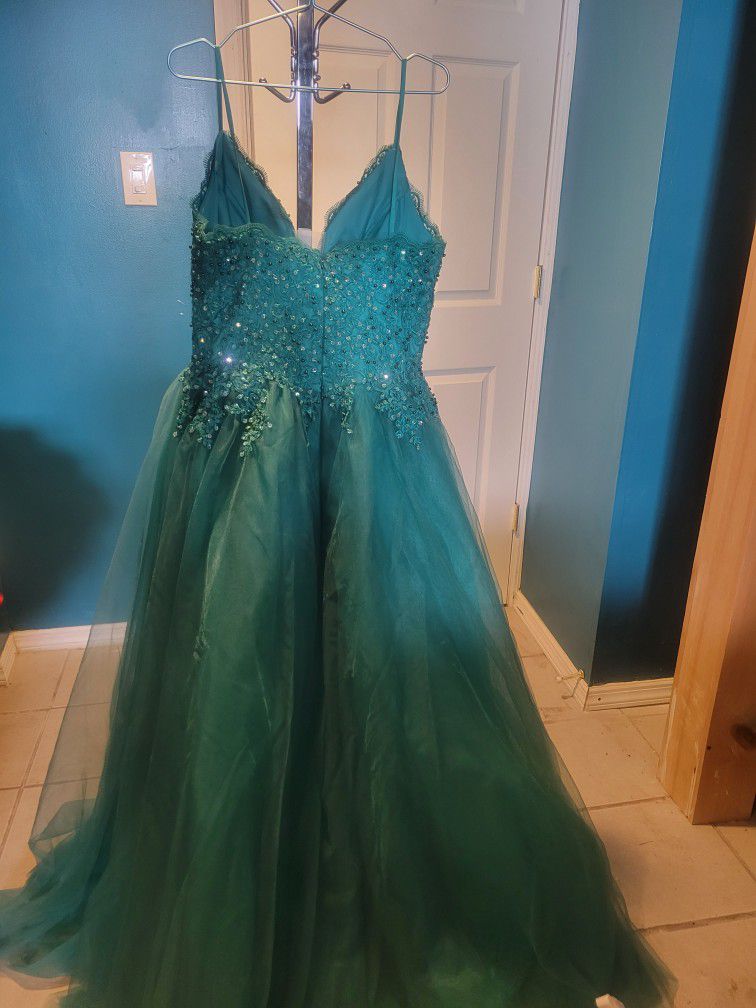 Mint Green Sweet Sixteen Or Quinceanera Style Gown 