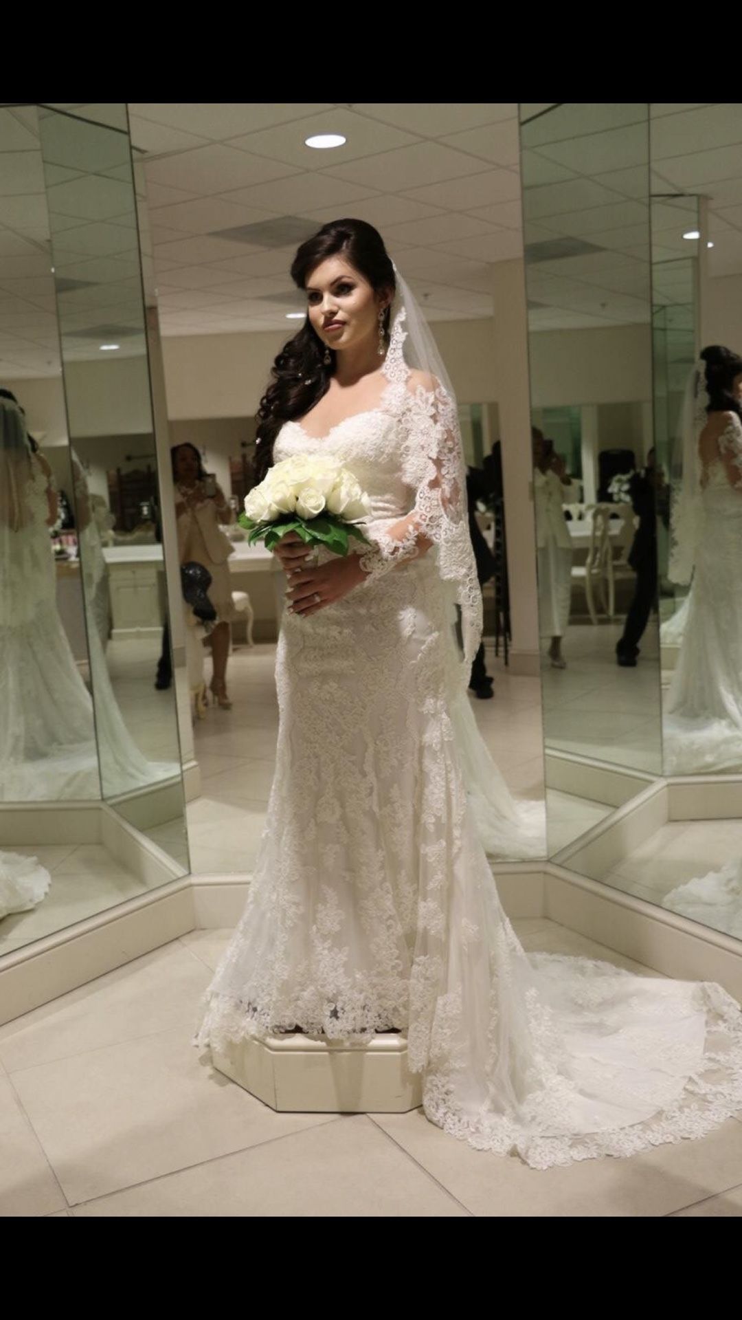 Lace Bridal Dress (Veil Included)