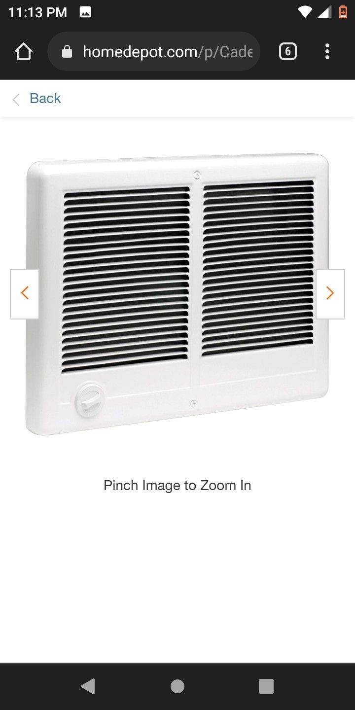 Brand New Cadet High Output Fan Forced Heater
