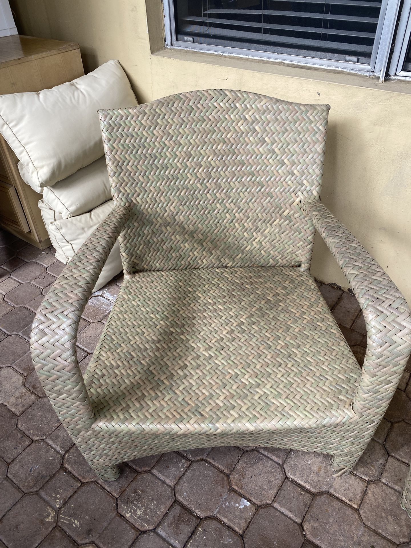 Front porch rattan chairs