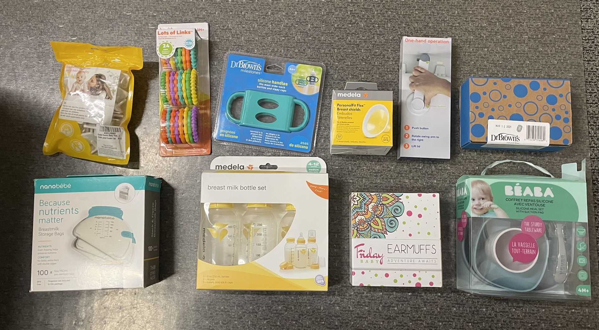 Baby/toddler Starter Kit toys, Locks, Dr. Browns Bottles, Milk, All Brand New!!!