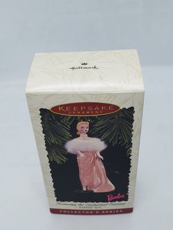 Hallmark 1996 Barbie Ornament Featuring enchanted evening 3rd Series 

Brand new in box, kept in box. 
Box has light wear, minor scuffs due to storage Thumbnail