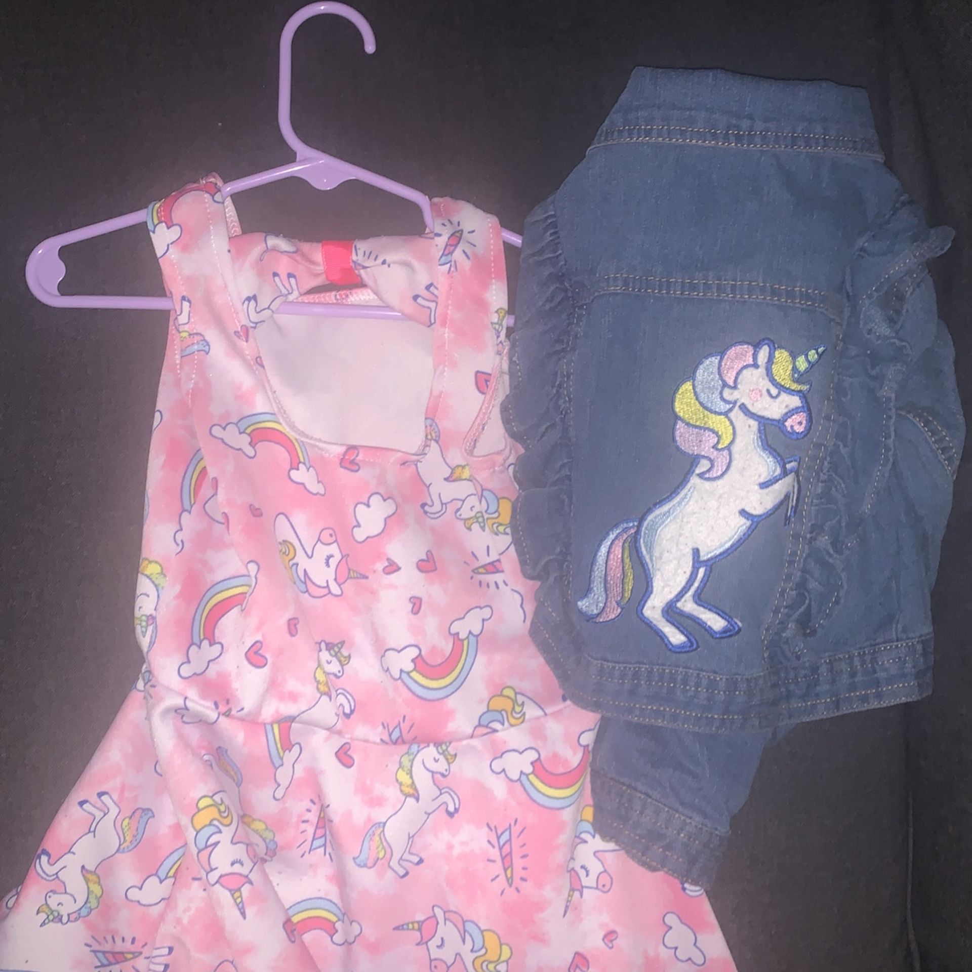 Girls Unicorn Dress And Jacket