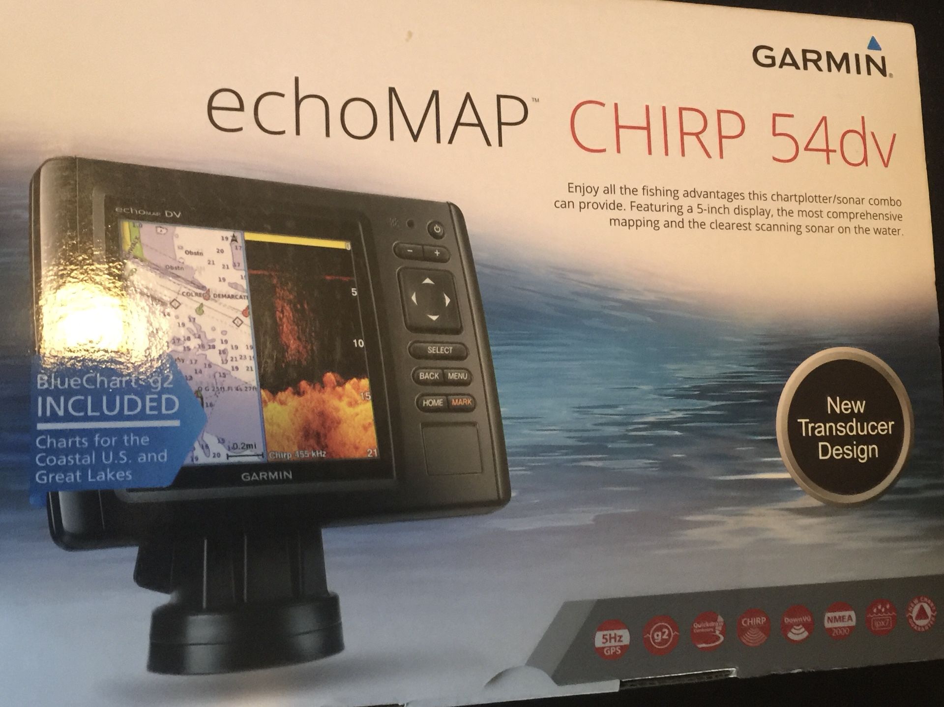 Garmin Echomap Chirp 54dv Garmin Echomap Chirp 54Dv Bluechart G2 Downvu Transducer 010-01568- 01 For  Sale In Fort Myers, Fl - Offerup