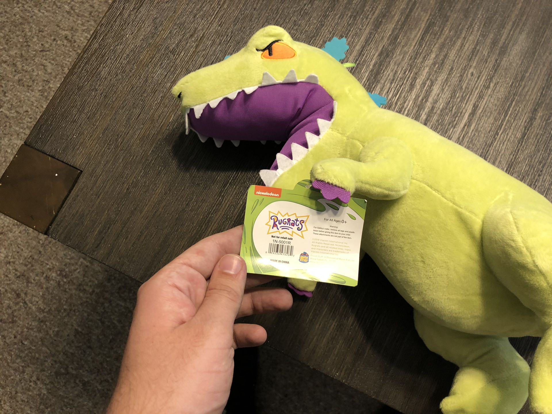 Reptar plush stuffed animal with tags