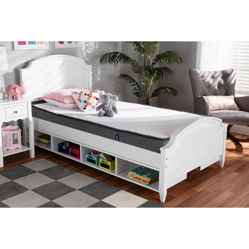 Baxton Studio Emery 6-Inch Dual Layered Hypoallergenic Twin Size Memory Foam Mattress