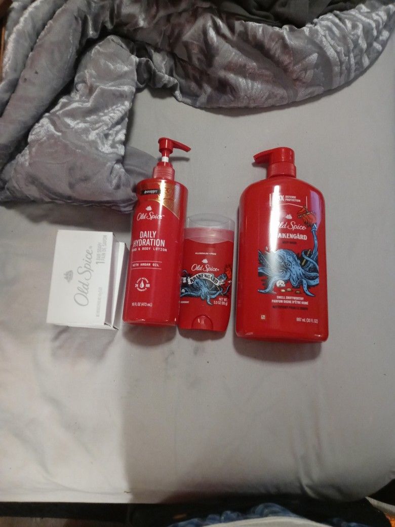 Old Spice Lotion Body wash Deodorant 2barsoap