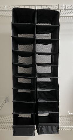 IKEA Organizer Closet Storage Hanging Skubb (2 Pack) Black Thumbnail