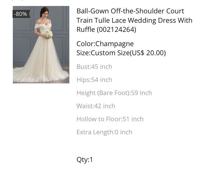 Champagne Wedding Gown