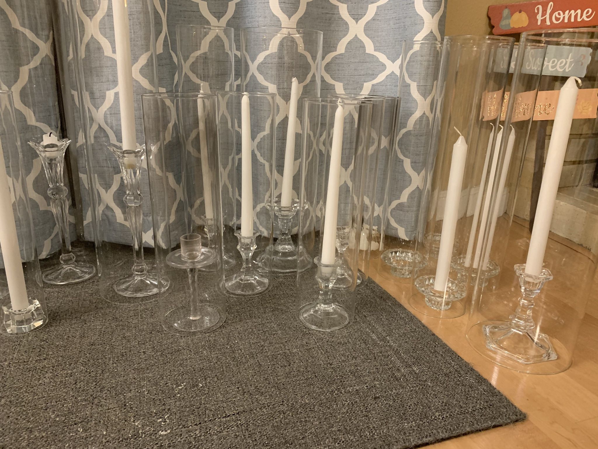 Candle Sticks With Glass Tubes