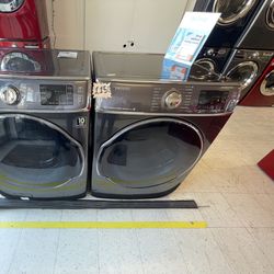Samsung 30in Front Load Washer And Electric Dryer Set Used Good Condition With 90days Warranty  Thumbnail