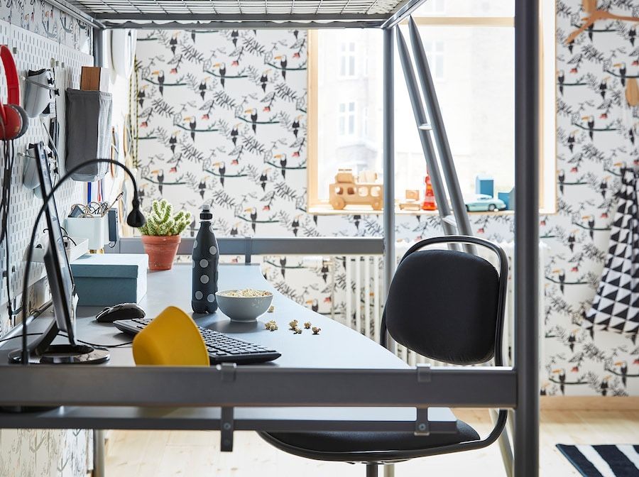 Ikea Loft Bed with Desk Top
