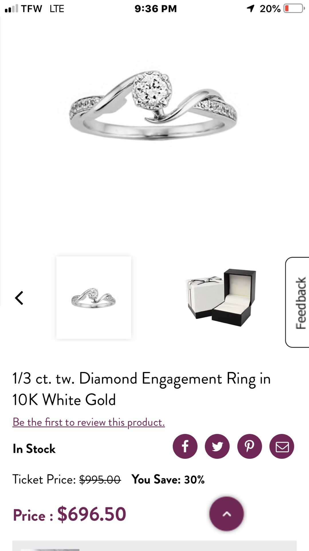 Wedding engagement set