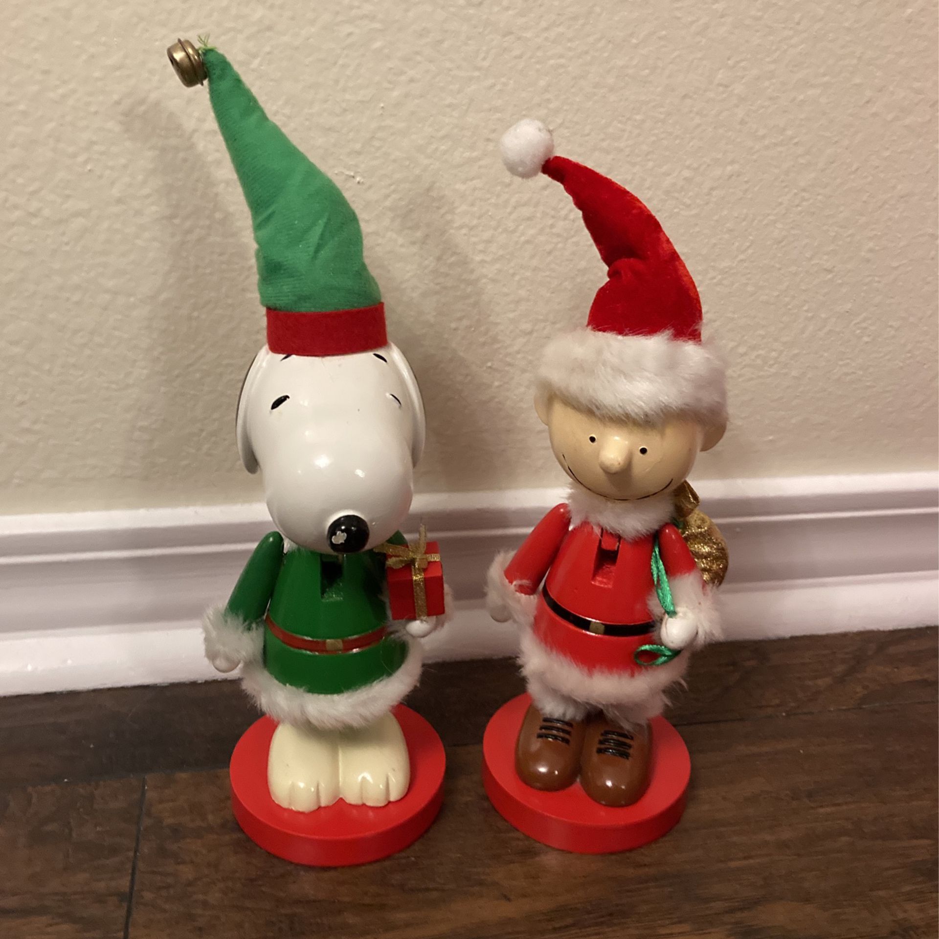 Snoopy and Charlie Brown Decorative Nutcrackers