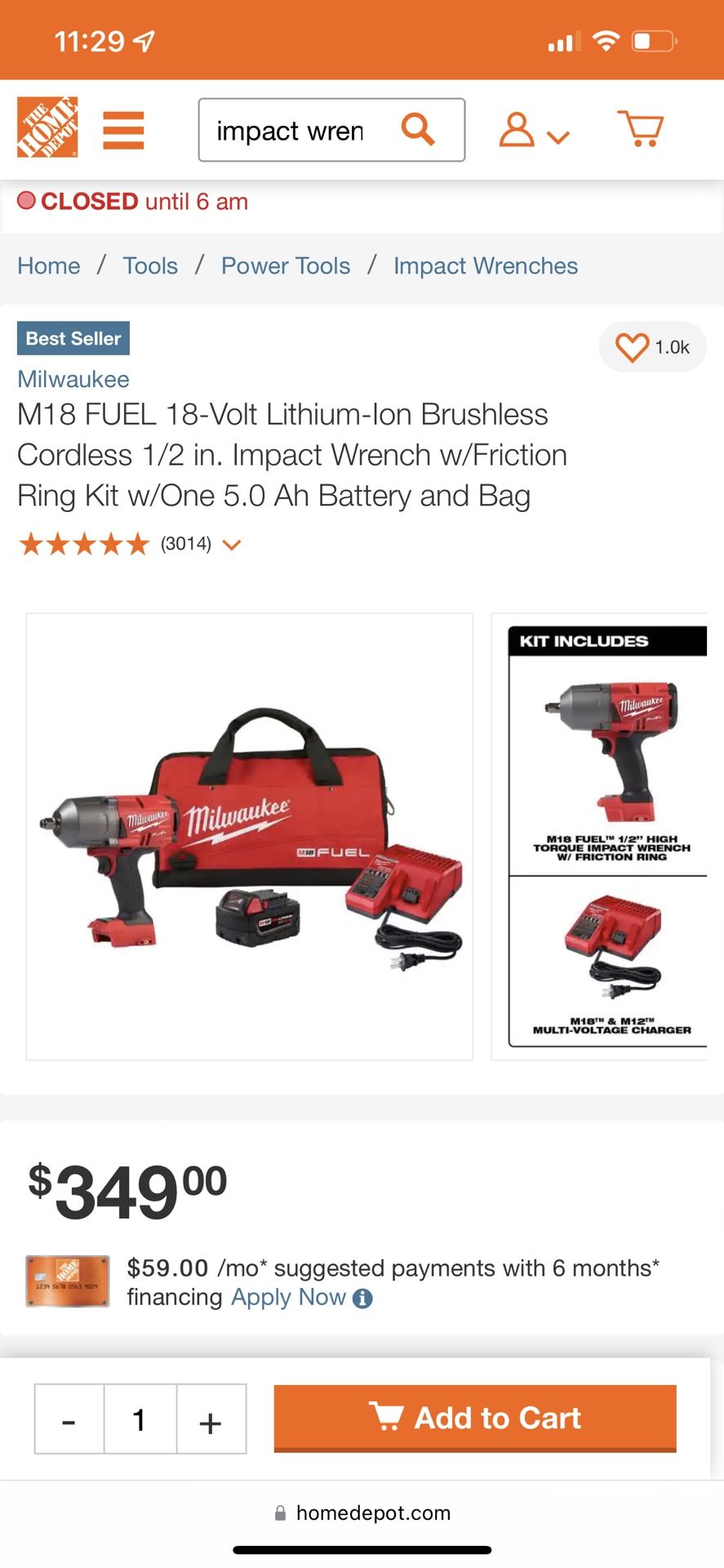 Milwaukee M18 Fuel Impact Wrench 1/2in Drill Tool Only