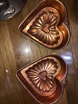 12 piece Copper Kitchenware Cooking, Baking & Decoration Set, Pot Pan Baking Bundt Cake, etc Thumbnail