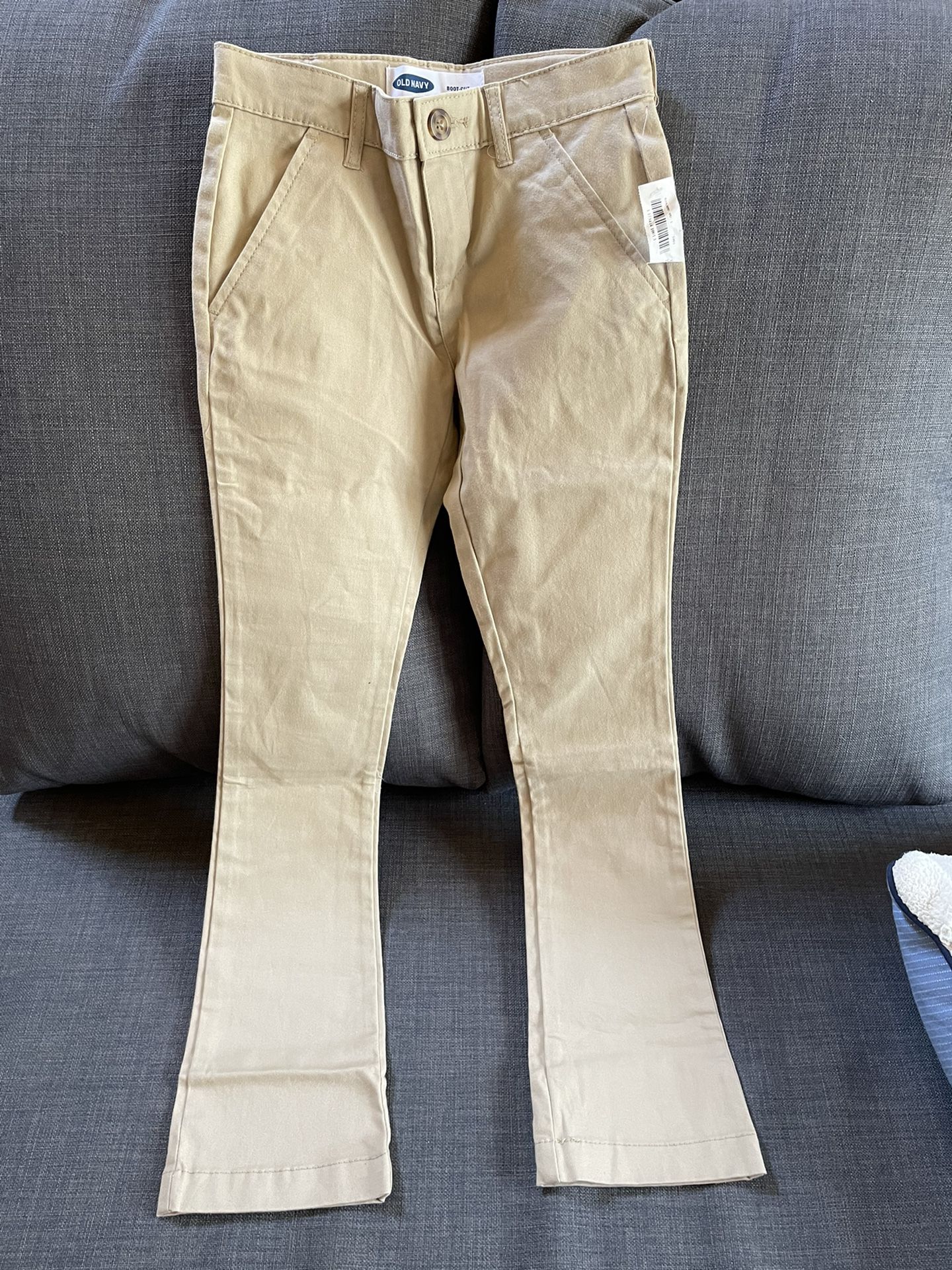 Brand new Girls Old Navy khaki boot cut uniform pants size 10 slim