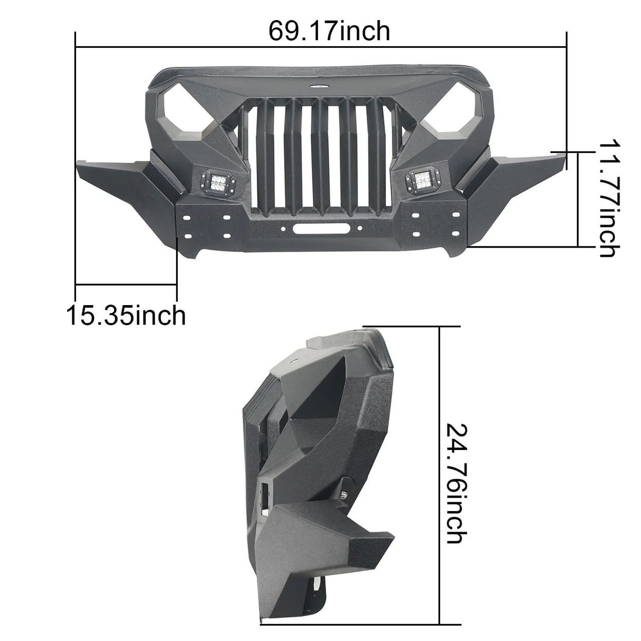 Jeep Wrangler JL Grumper Steel Grill / Bumper