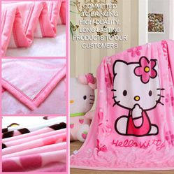 Blankets for Couch Sofa Trave Camping, 55''x40'' Pink Soft Warm Flannel Cozy Thumbnail