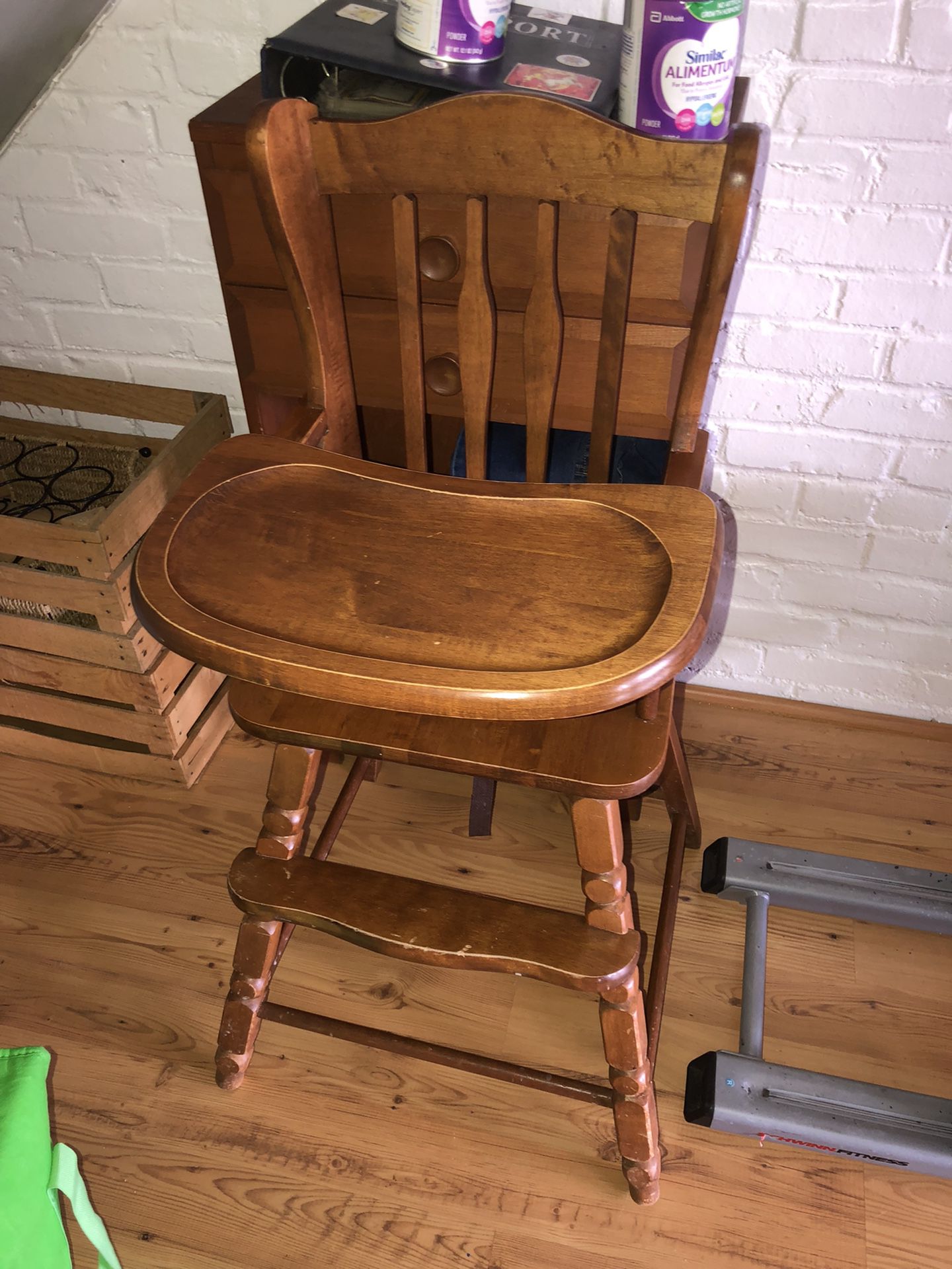 Vintage Solid Wood Baby Chair 