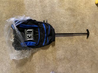 Backpack Rolling Luggage UEI Black Blue Carrying Bag 19” H x 13”  W Thumbnail
