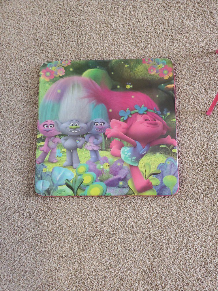 Trolls Chair And Table For Girls