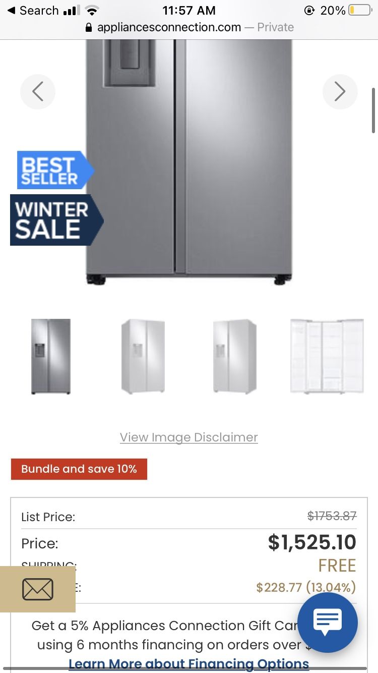 Samsung Refrigerator Brand New 1150$