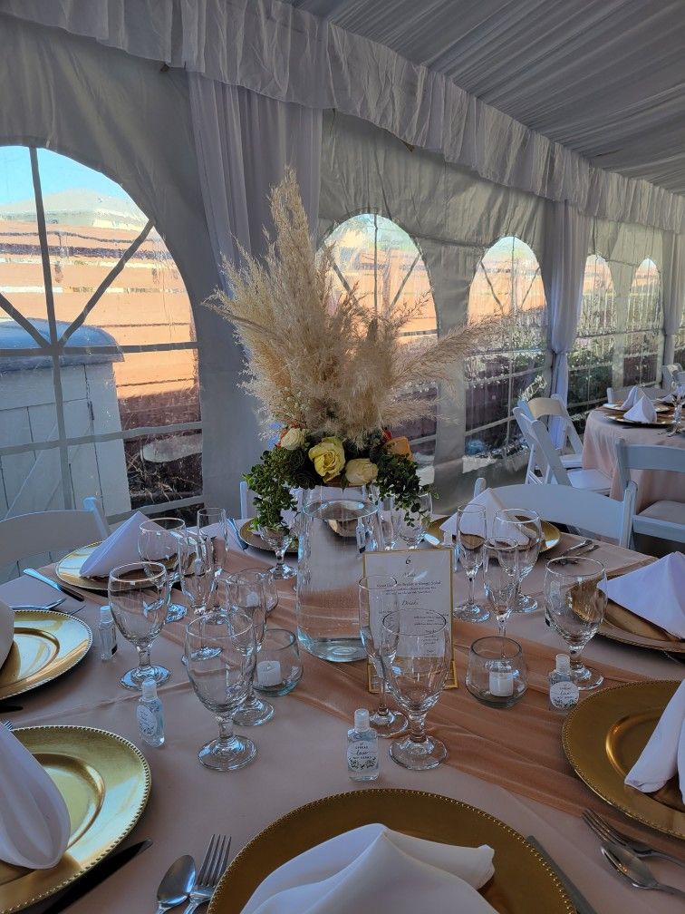 Carmel/champagne Table Runner