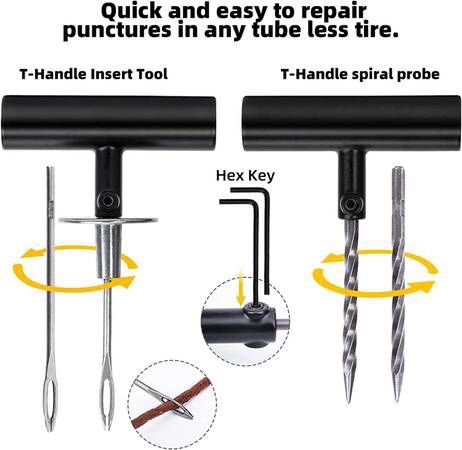 condition: new Tire Repair Kit, 100 Pcs Heavy Duty Tire Plug Kit for Car, Universal Tire Patch kit to Fix Punctures and Plug Flats, tire Repair Plug