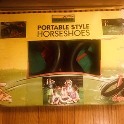 Portable Style Horseshoes and 2 and 1 Lawn Darts/Bocce Ball (complete ) Thumbnail