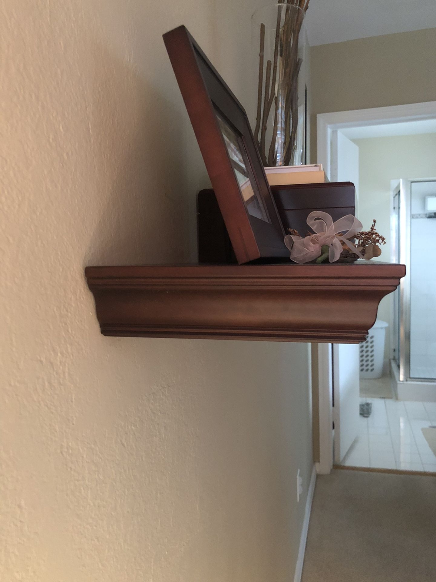 Pottery Barn crown molding floating shelves (set of 3)