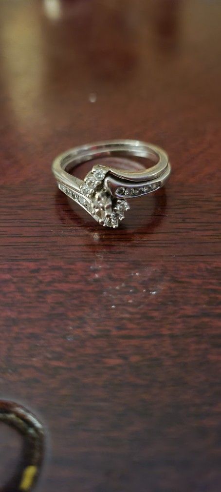 Wedding Band Set Marquise 8.5 Size White Gold