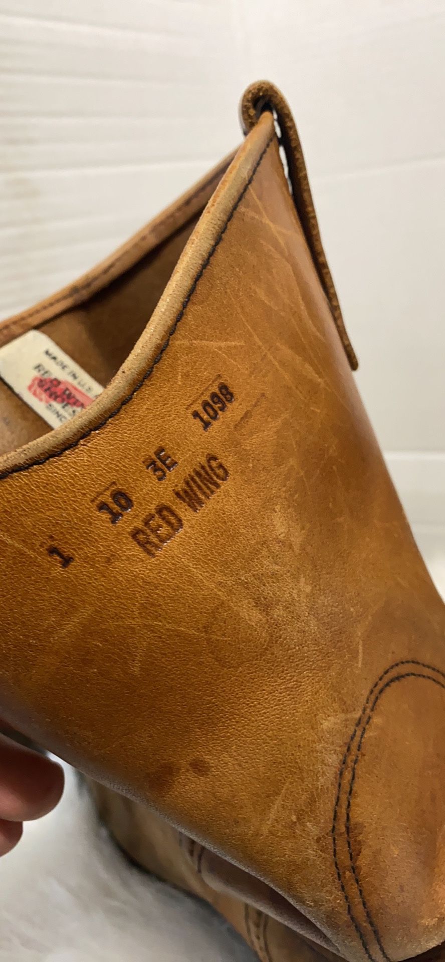 Red Wing Mens 10 3 E Pecos Leather Pull On Soft Toe USA Made Cowboy Boots 1098