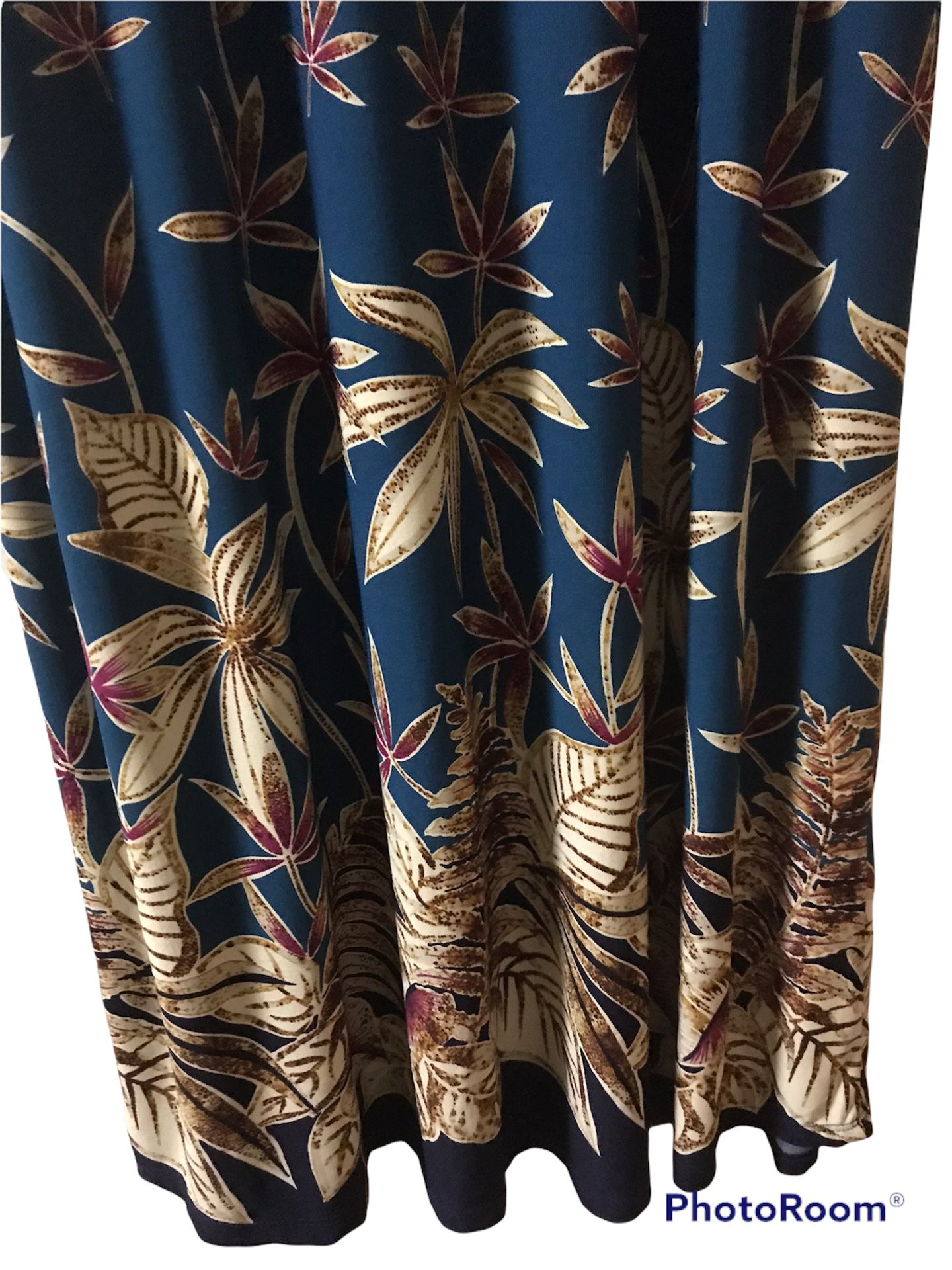 NWT Gilli Nita Knit Teal Green Floral Elasric Waist Maxi Skirt Women’s Size MP