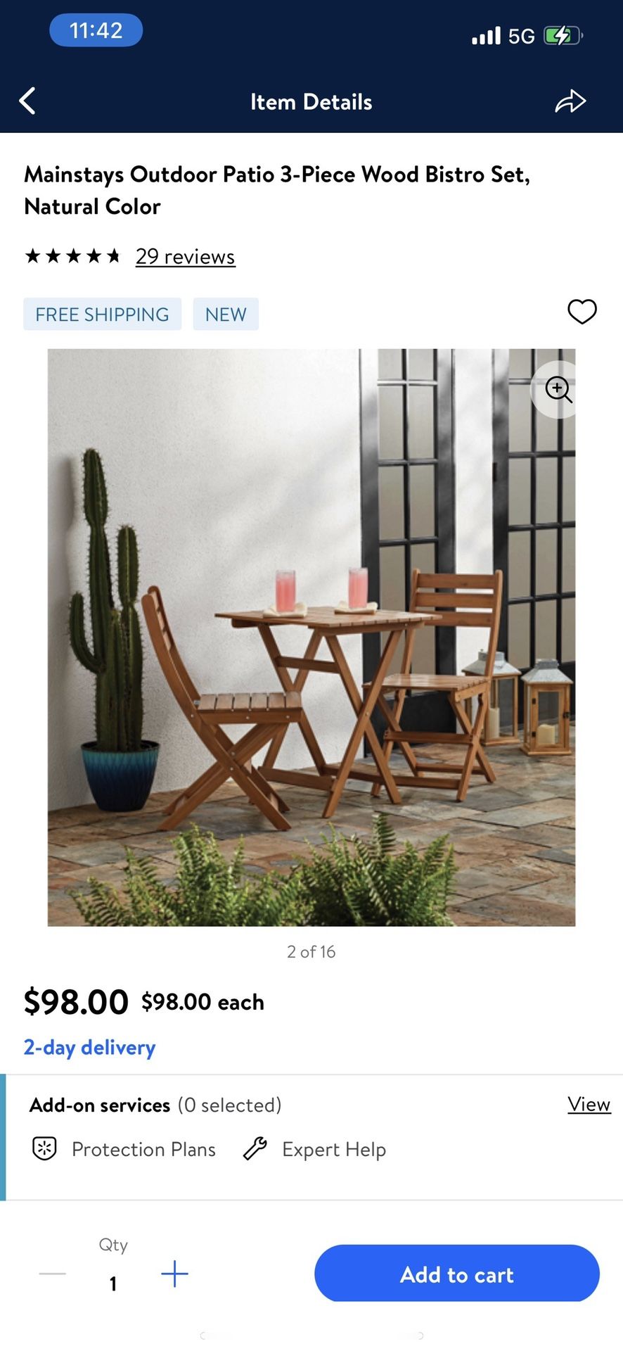Outdoor Bistro Patio Set