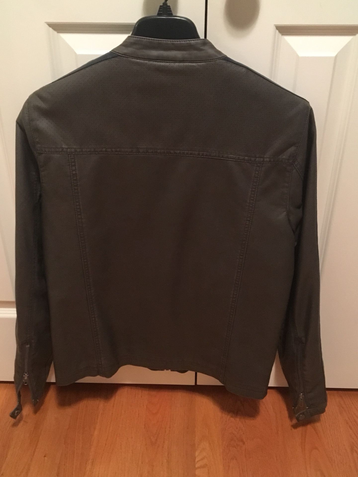 Leather Motorcycle Jacket - mens Medium