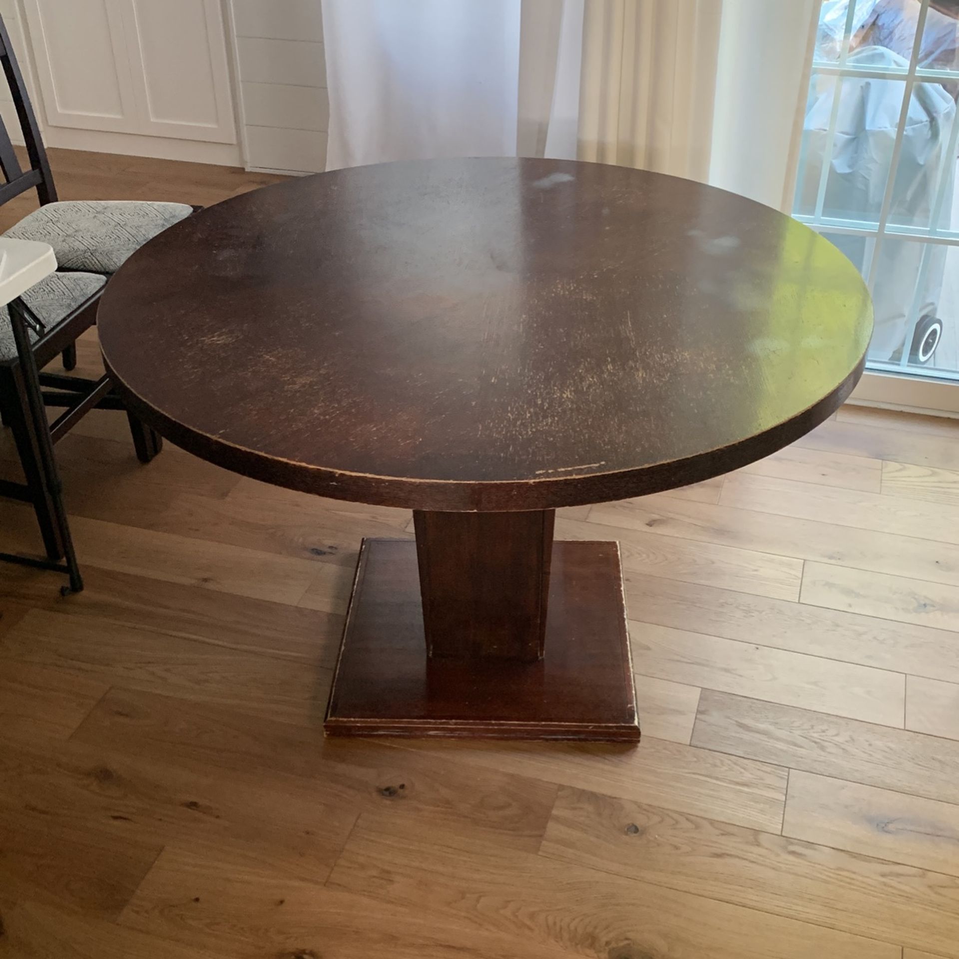 Breakfast Round Wood Table 47.5 Inches