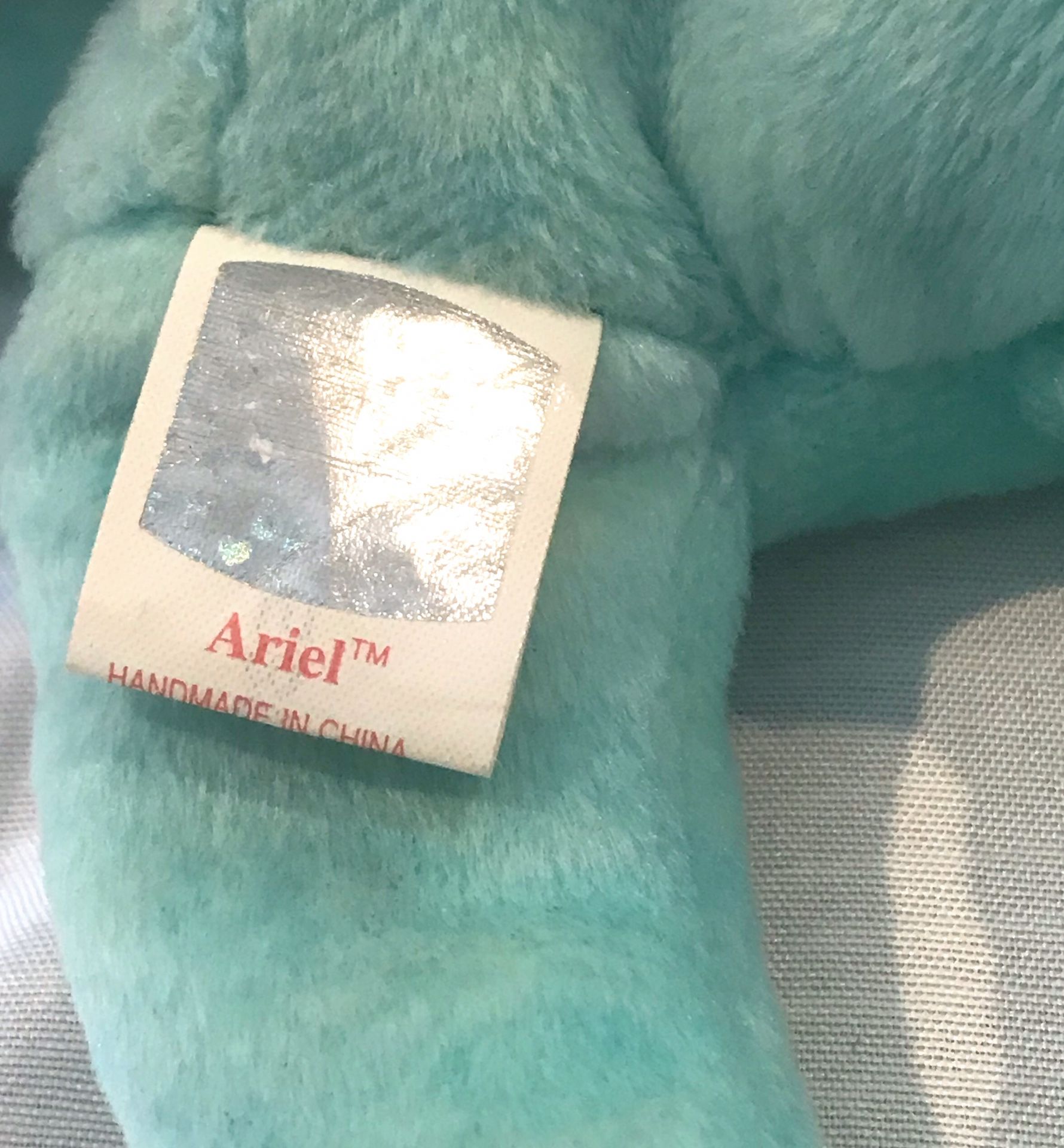 Ty Beanie Babies Ariel The Bear Blue Plush Beanbag Toy -Collectable/Collectible