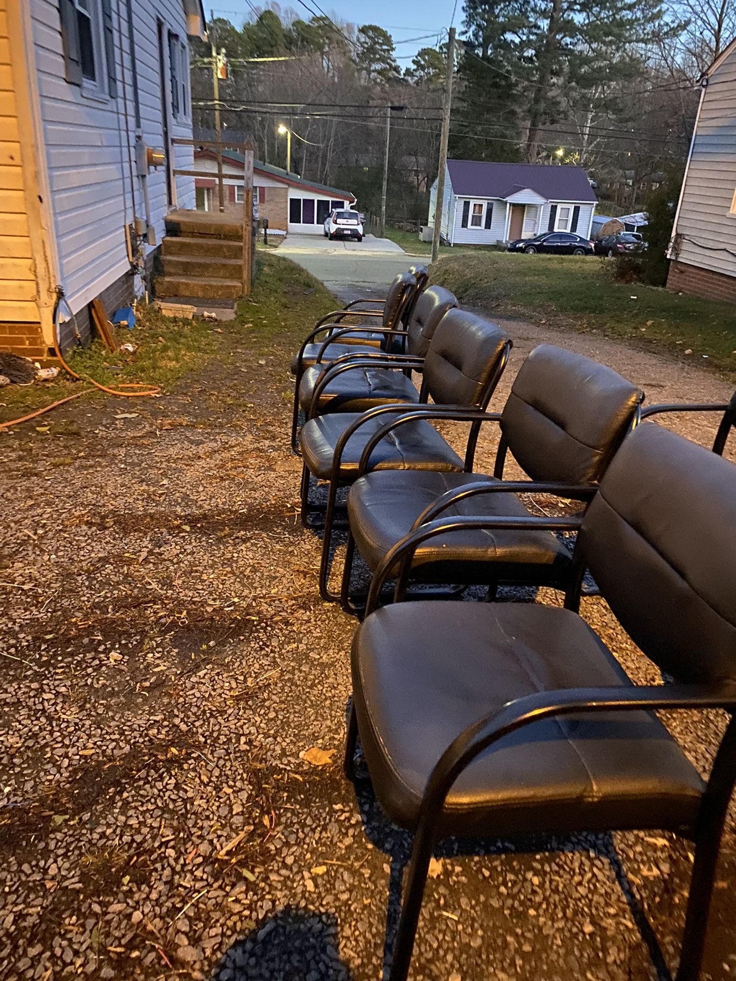 Executive Side Chair with Sled Base, Black, 8 X $100