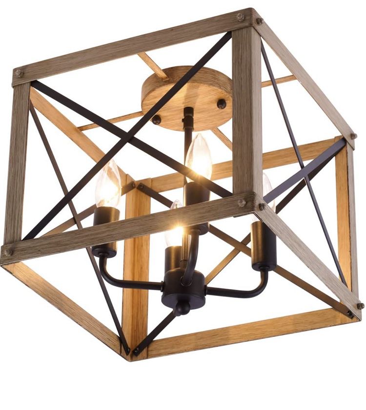 Industrial Rectangle Ceiling Light
