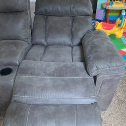 Recliner/ Rocking Chair With USB Charging Ports And Storage Thumbnail