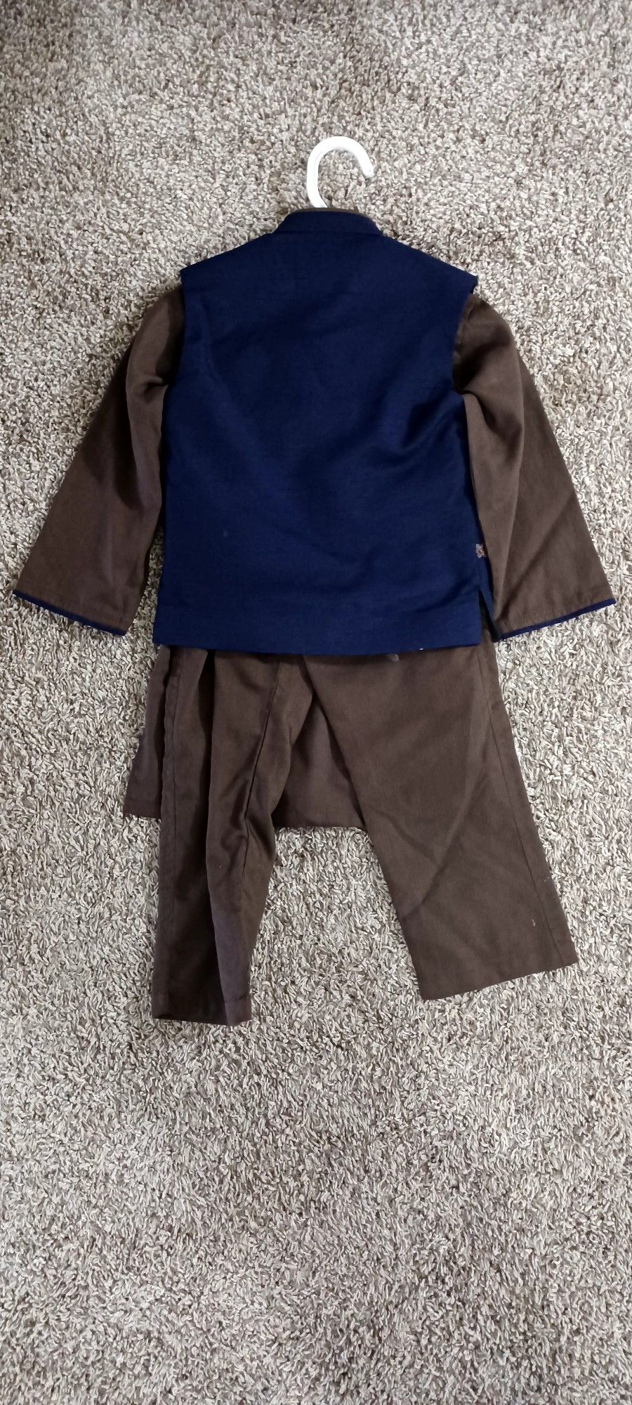 Pakistani 2T 3 Piece Brown Kurta