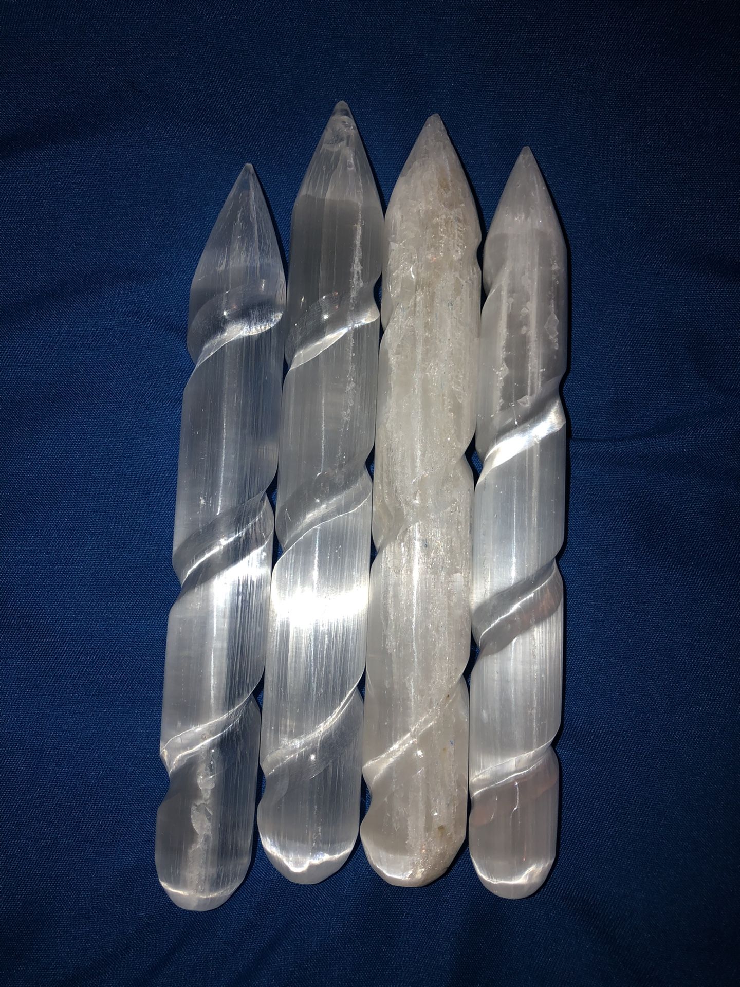 Selenite stone spiral wands sold separately