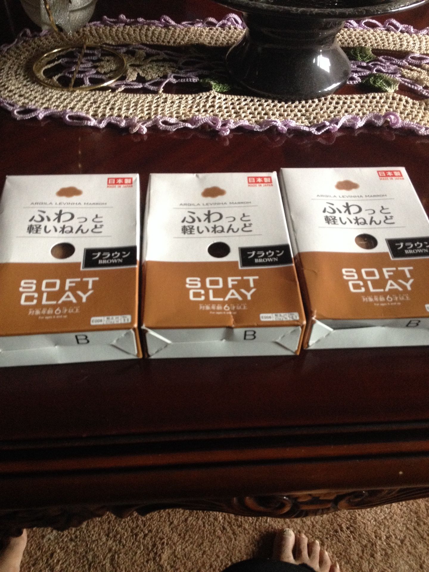 Daiso Japan new soft clay color brown