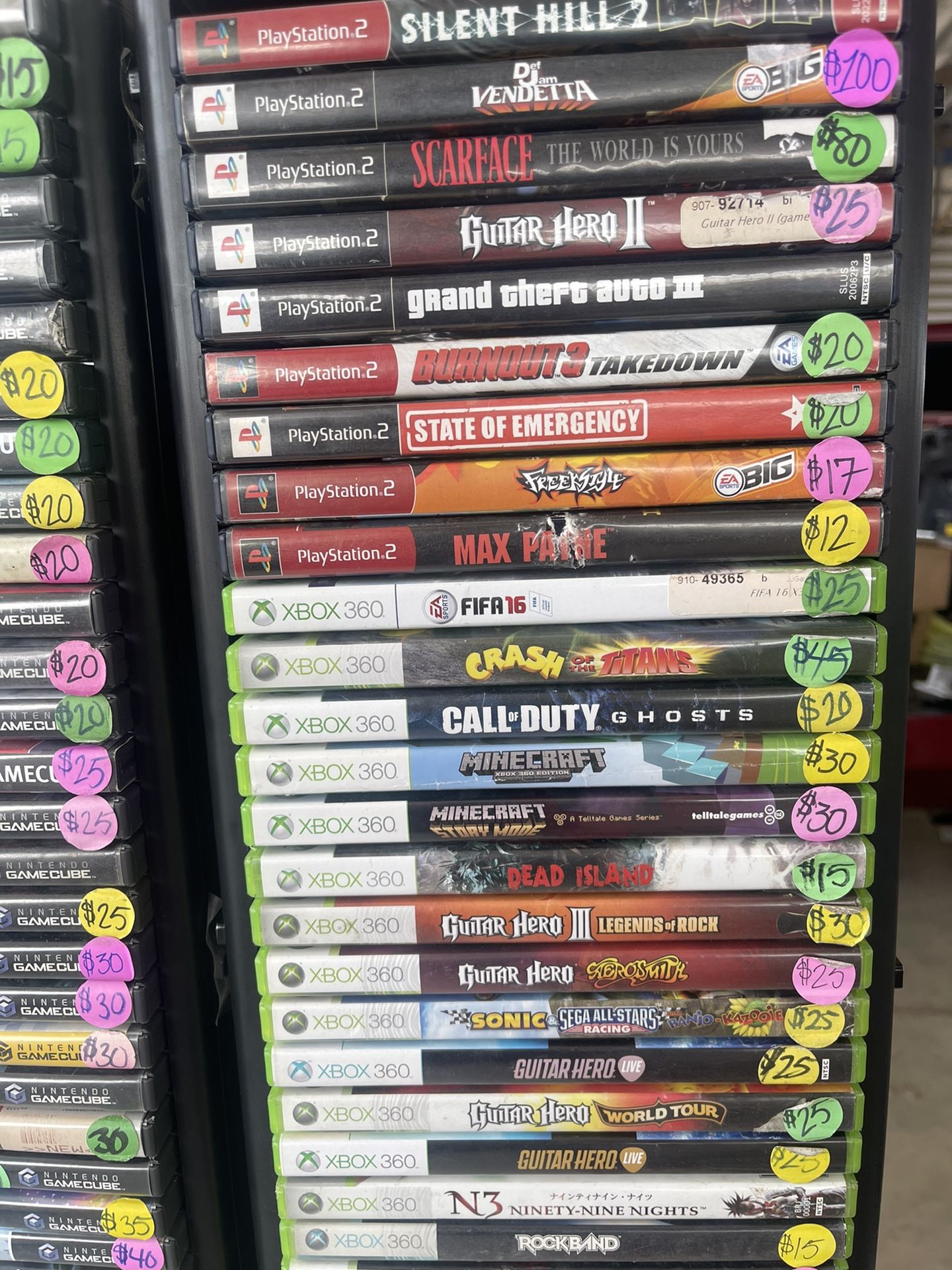 Nintendo GameCube And Xbox 360 Games Star Wars The Simpsons Zelda Warioworld 007 Crash Sonic Luigi’s Mansion Super Mario Sunshine Super Smash Bros