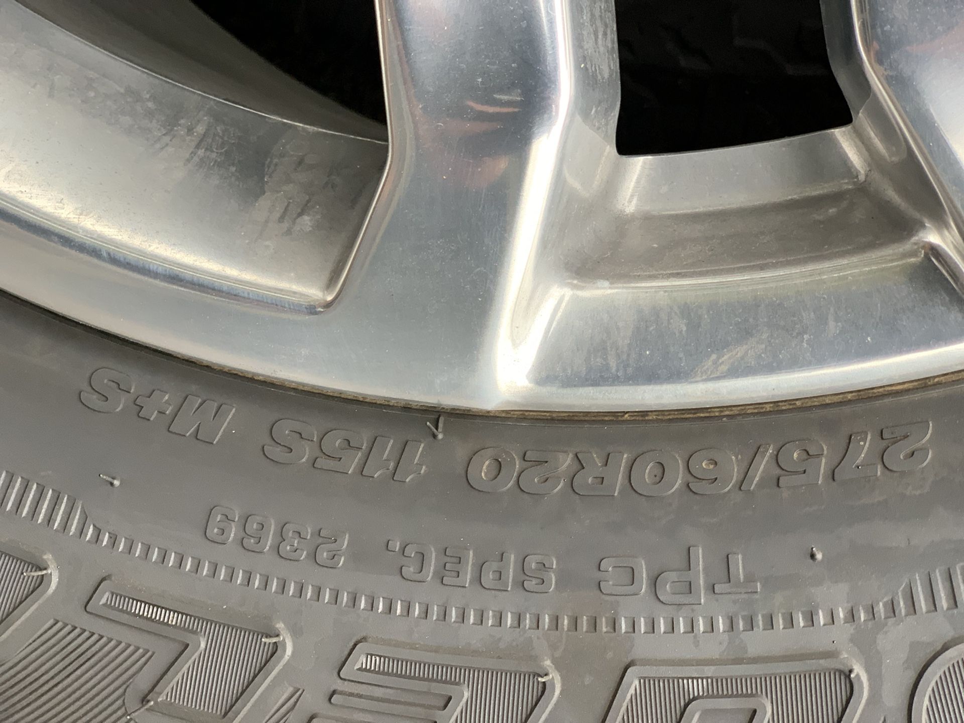 SET OF WHEELS AND TIRES 20”