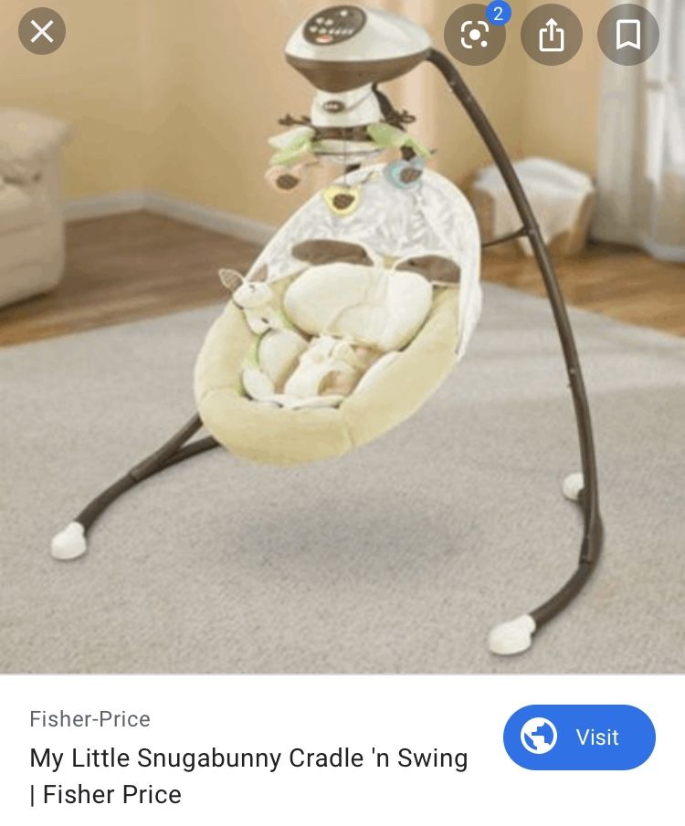 Fisher-Price My Little Snugabunny Cradle 'n Swing with 6-Speeds